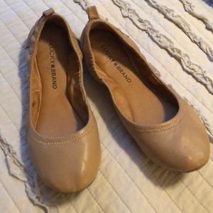 Lucky tan flats